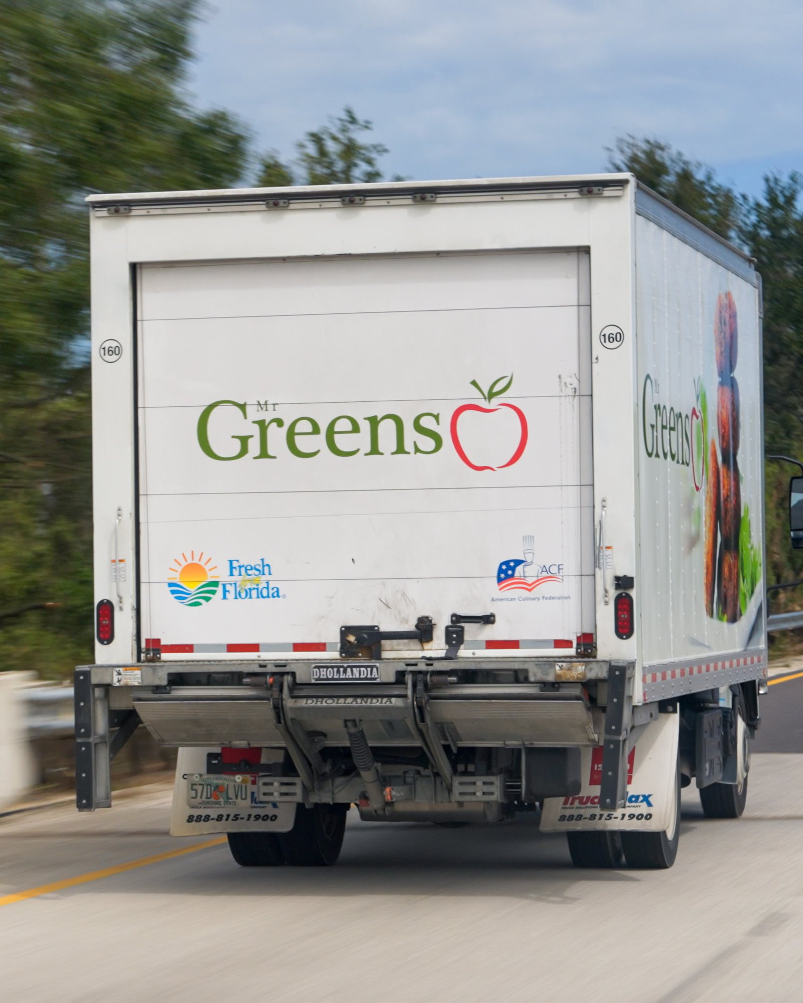 truck on road